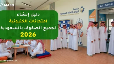 دليل إنشاء امتحانات الكترونية لجميع الصفوف بالسعودية ٢٠٢٦